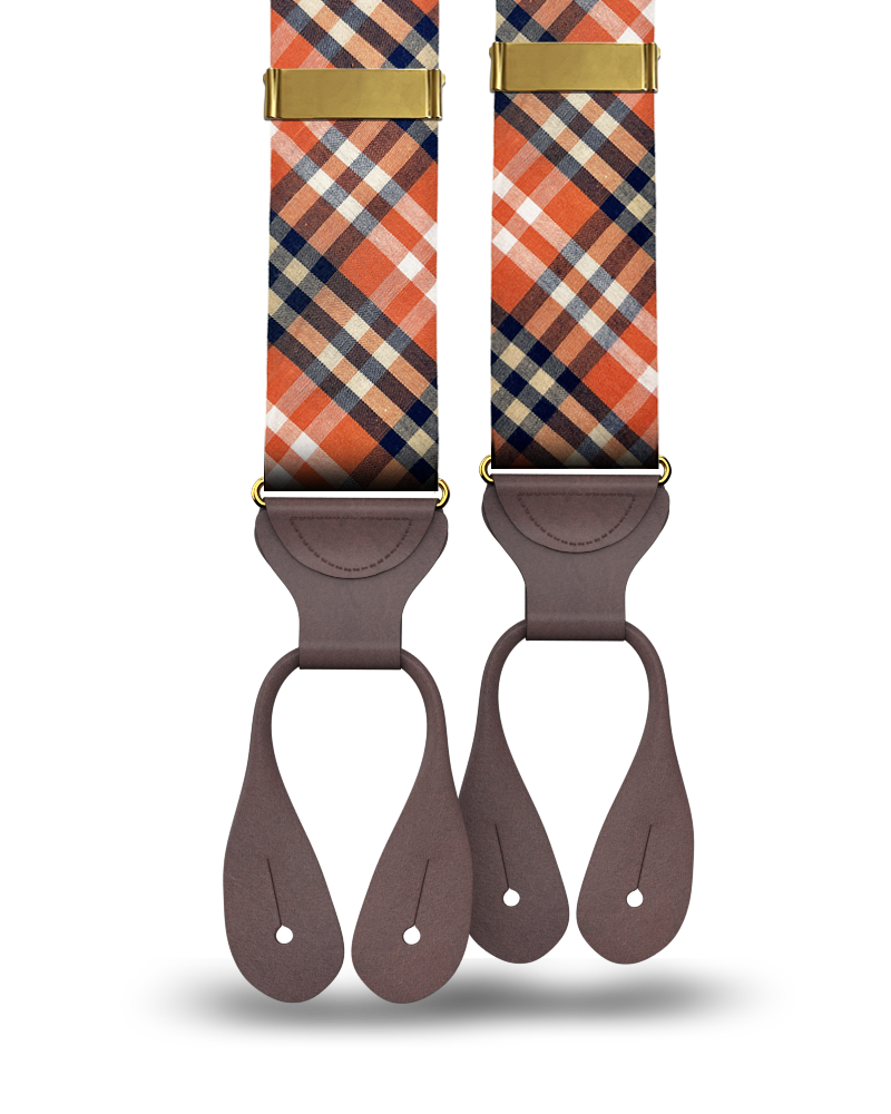 Mount Eden Madras Suspenders - Orange - KK & Jay Supply Co.