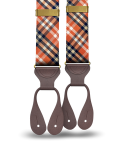 Mount Eden Madras Suspenders - Orange