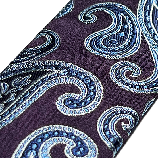 Orloff Puprple Silk Paisley Suspenders - KK & Jay Supply Co.