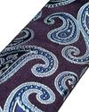 Orloff Puprple Silk Paisley Suspenders - KK & Jay Supply Co.