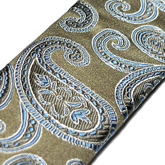 Orloff Tan Silk Paisley Suspenders - KK & Jay Supply Co.
