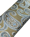 Orloff Tan Silk Paisley Suspenders - KK & Jay Supply Co.