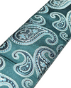 Orloff Teal Silk Paisley Suspenders - KK & Jay Supply Co.