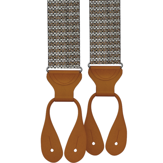Limited Edition<br>Rockledge Silk Suspenders - Brown - KK & Jay Supply Co.
