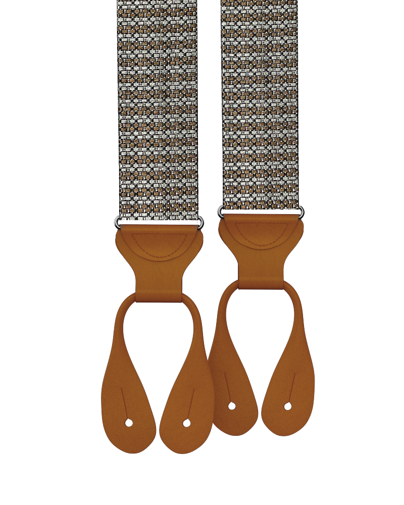 Limited Edition<br>Rockledge Silk Suspenders - Brown - KK & Jay Supply Co.