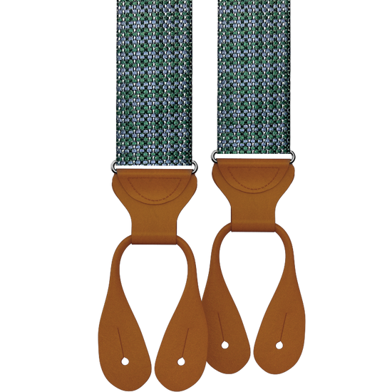 Limited Edition<br>Rockledge Silk Suspenders - Green - KK & Jay Supply Co.