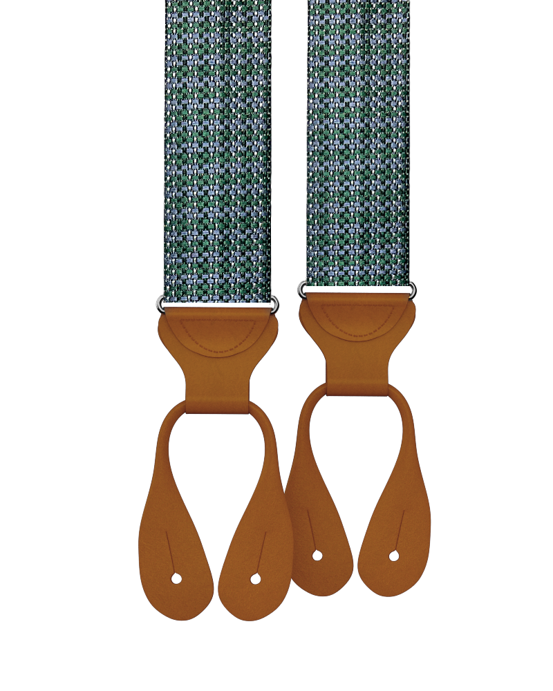 Limited Edition<br>Rockledge Silk Suspenders - Green - KK & Jay Supply Co.