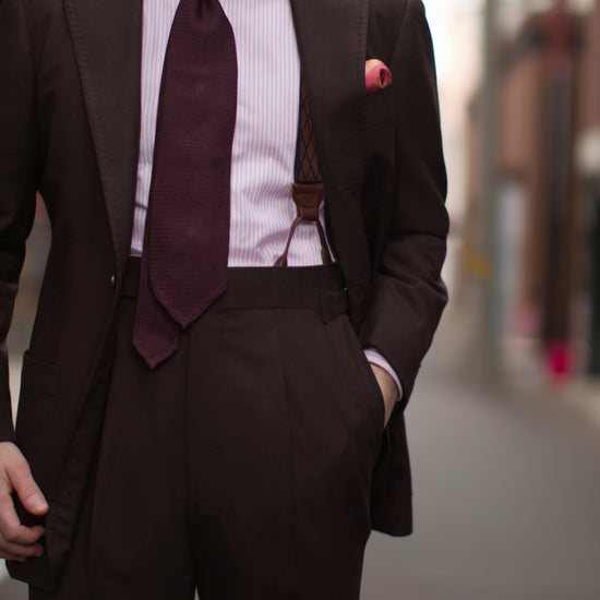 Devoe Maroon Suspenders - KK & Jay Supply Co.