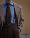 Ellison Paisley Silk Suspenders - Navy - KK & Jay Supply Co.