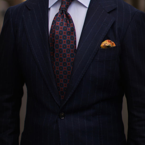 Rosewood Navy Silk Suspenders - KK & Jay Supply Co.