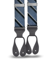 Tudor Stripe Silk Suspenders - Blue - KK & Jay Supply Co.