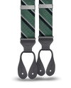 Tudor Stripe Silk Suspenders - Green - KK & Jay Supply Co.