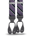 Tudor Stripe Silk Suspenders - Purple - KK & Jay Supply Co.