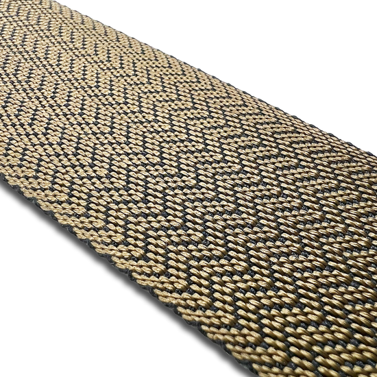 Vintage Webb Herringbone Suspenders - Gold - KK & Jay Supply Co.