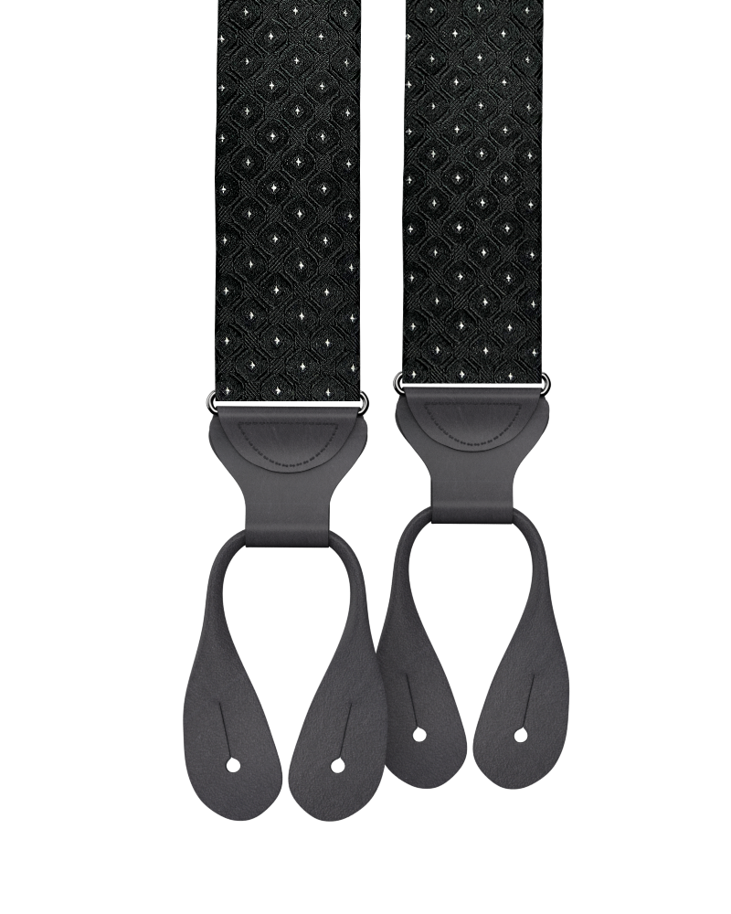 Yates Black Silk Suspenders - KK & Jay Supply Co.