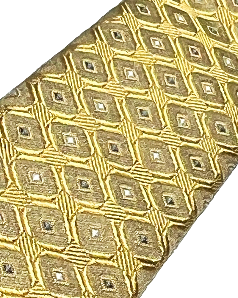 KK & Jay Supply Co. Yates Gold Silk Paisley Suspenders