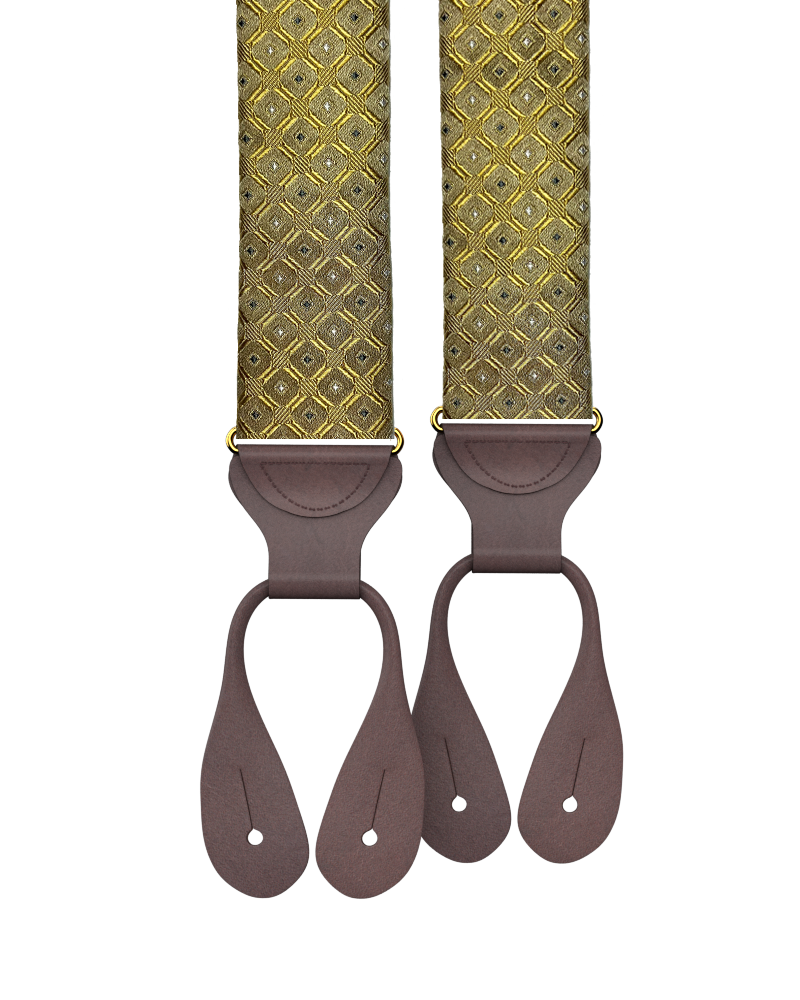 Yates Gold Silk Suspenders - KK & Jay Supply Co.