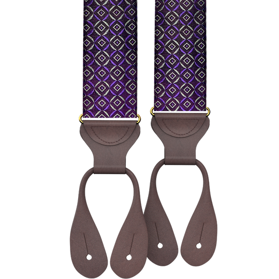 Neptune Purple Silk Suspenders - KK & Jay Supply Co.