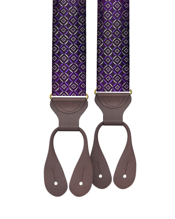 Neptune Purple Silk Suspenders - KK & Jay Supply Co.