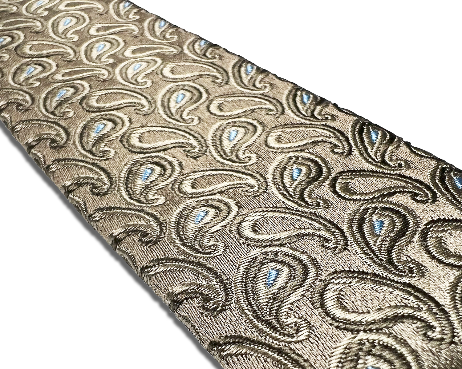 Alcot Khaki Paisley Silk Suspenders - KK & Jay Supply Co.