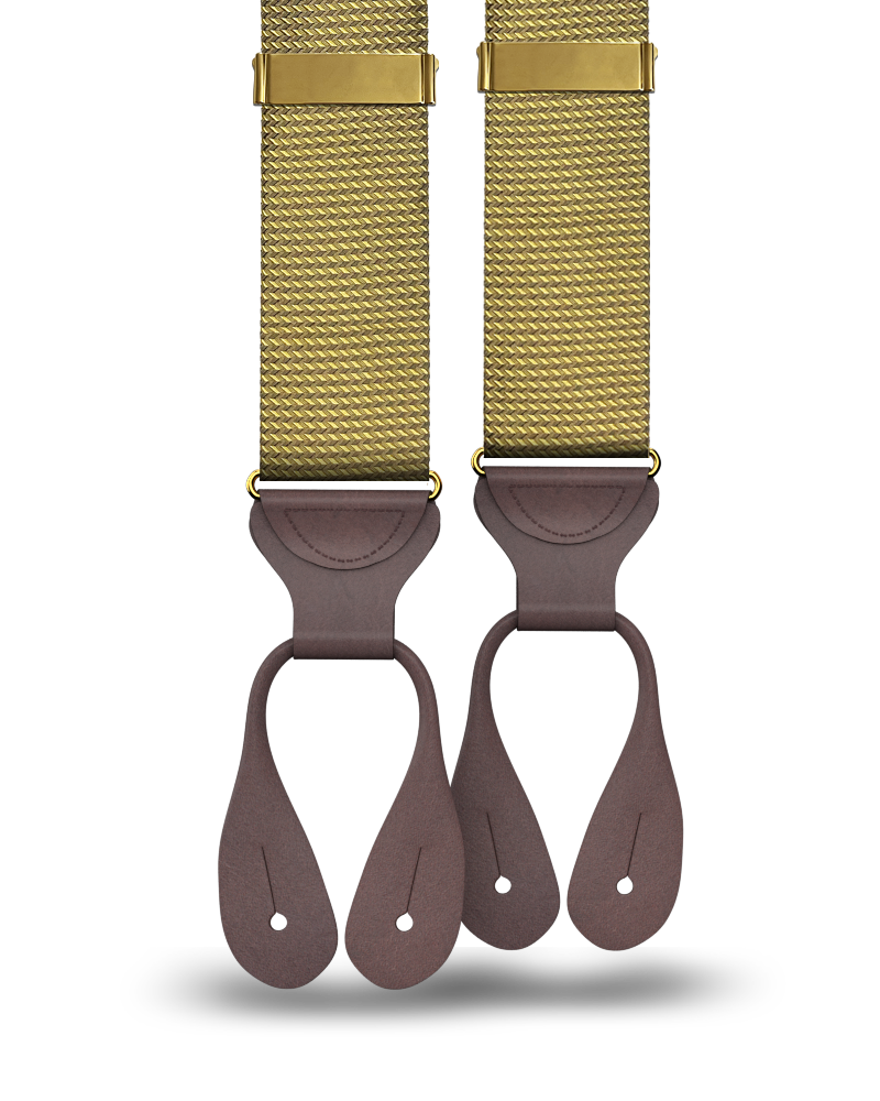 Aldus Gold Silk Suspenders - KK & Jay Supply Co.