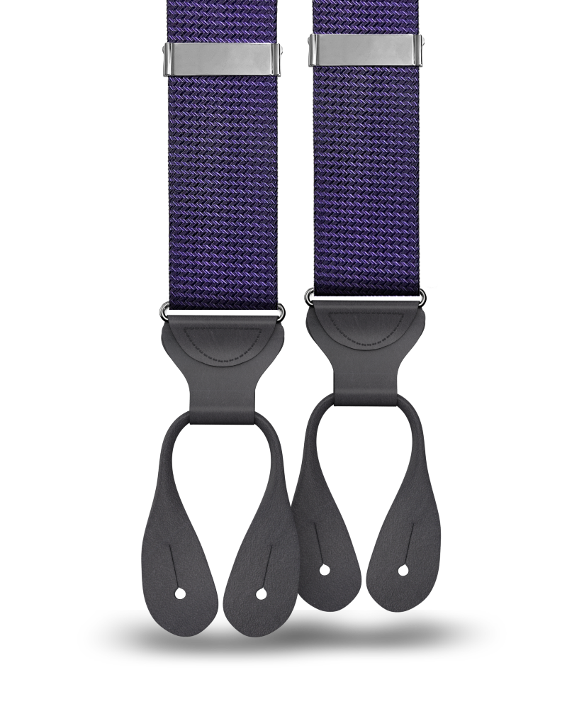 Aldus Purple Silk Suspenders - KK & Jay Supply Co.