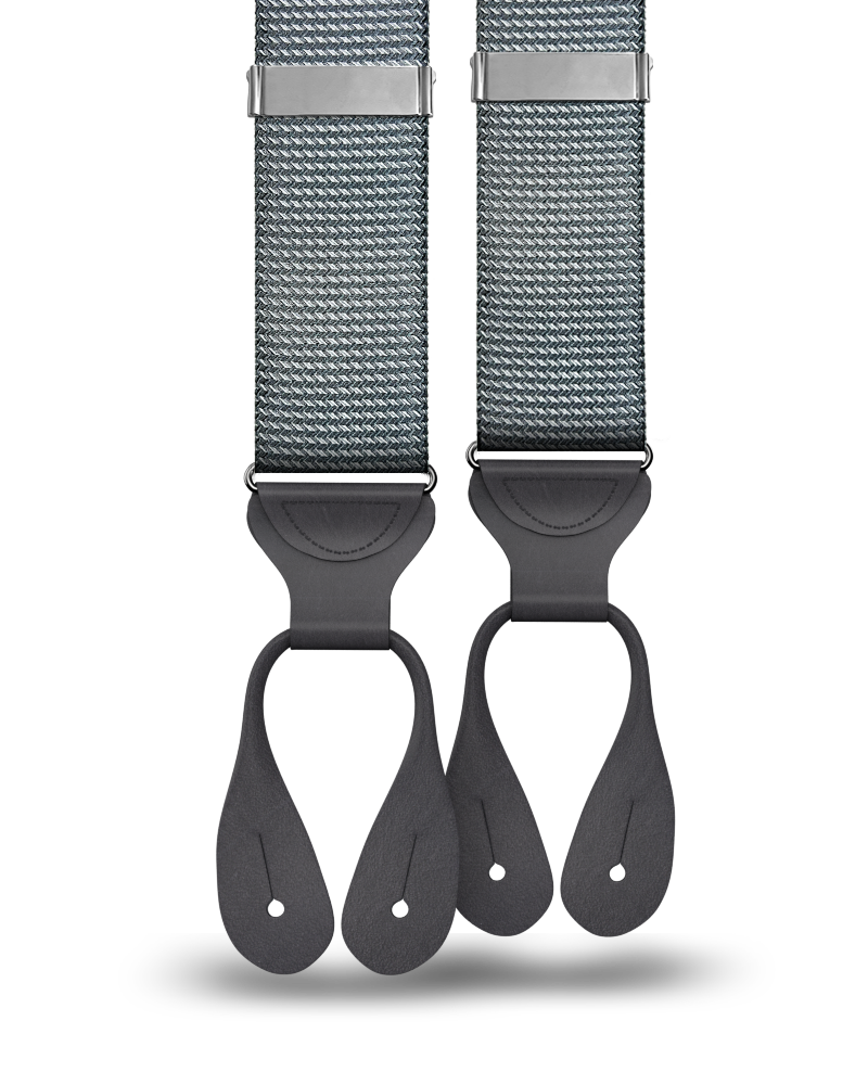 Aldus Grey Silk Suspenders - KK & Jay Supply Co.