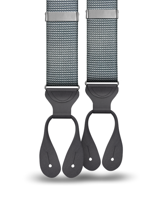 Aldus Grey Silk Suspenders - KK & Jay Supply Co.