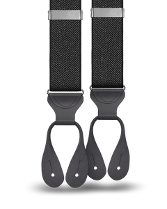 Herringbone Black Suspenders