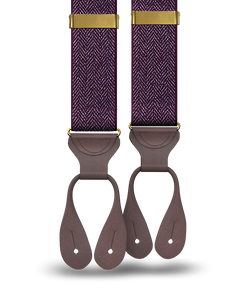 Herringbone Maroon Suspenders