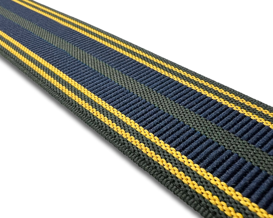 Arden Striped Suspenders - Green/Navy/Yellow