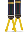 Arden Striped Suspenders - Navy/Red/Green/Yellow