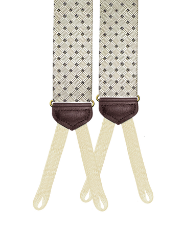 Limited Edition<br>Arlington Silk Suspenders - Champagne - KK & Jay Supply Co.