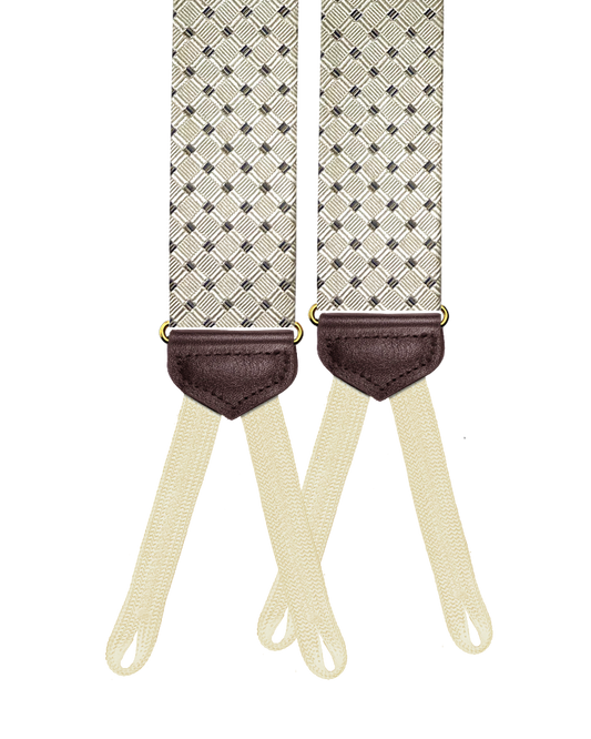 Limited Edition<br>Arlington Silk Suspenders - Champagne - KK & Jay Supply Co.