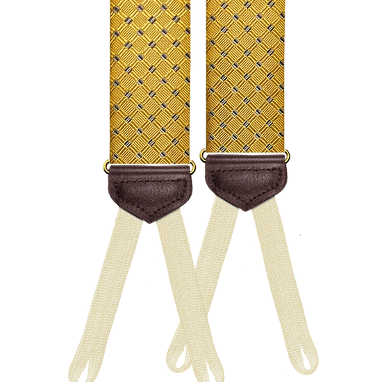 Limited Edition<br>Arlington Silk Suspenders - Gold - KK & Jay Supply Co.