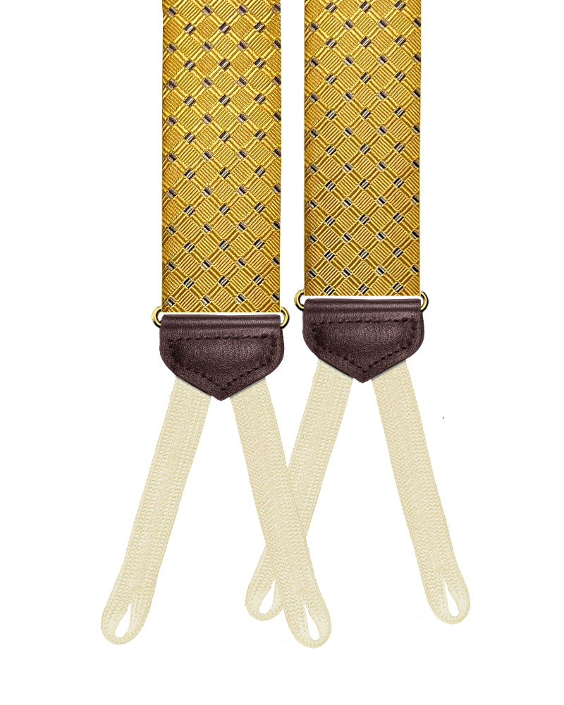 Limited Edition<br>Arlington Silk Suspenders - Gold - KK & Jay Supply Co.