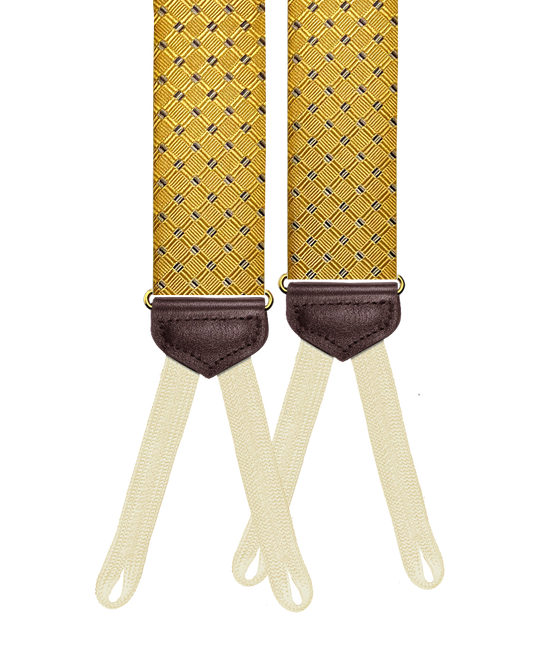 Limited Edition<br>Arlington Silk Suspenders - Gold - KK & Jay Supply Co.