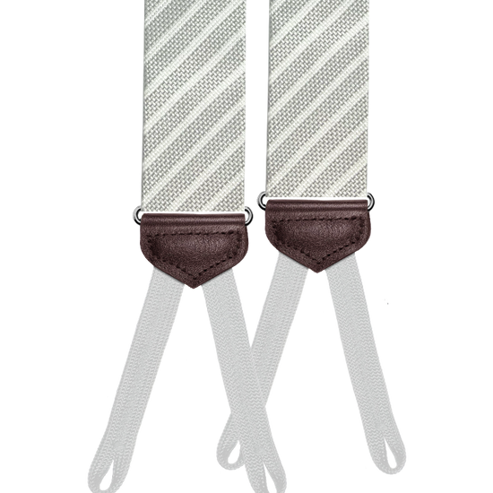 Limited Edition<br>Bainbridge Grey Silk Suspenders - KK & Jay Supply Co.