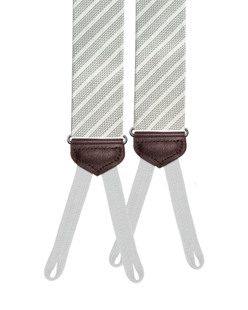 Limited Edition<br>Bainbridge Grey Silk Suspenders - KK & Jay Supply Co.
