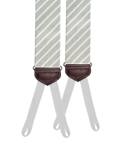 Limited Edition<br>Bainbridge Grey Silk Suspenders - KK & Jay Supply Co.
