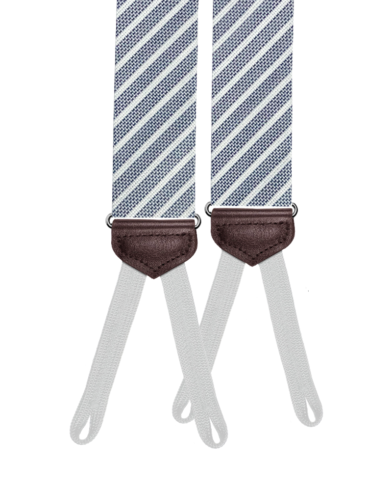 Limited Edition<br>Bainbridge Navy Silk Suspenders - KK & Jay Supply Co.