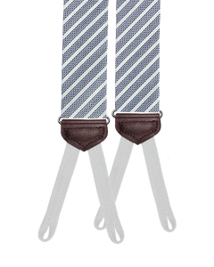 Limited Edition<br>Bainbridge Navy Silk Suspenders - KK & Jay Supply Co.