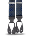 Belvedere Navy Silk Suspenders - KK & Jay Supply Co.