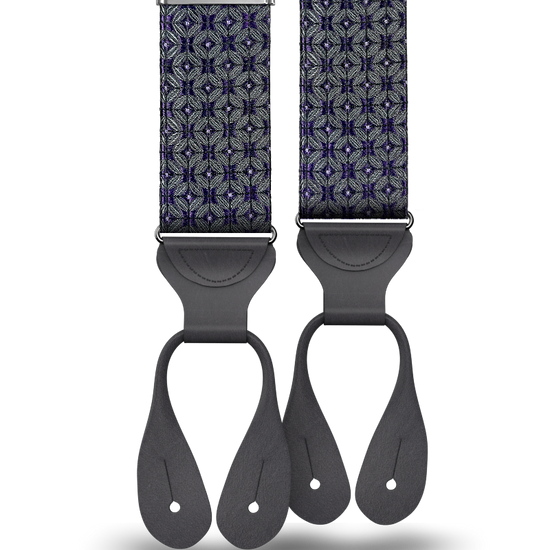 Belvedere Purple Silk Suspenders - KK & Jay Supply Co.
