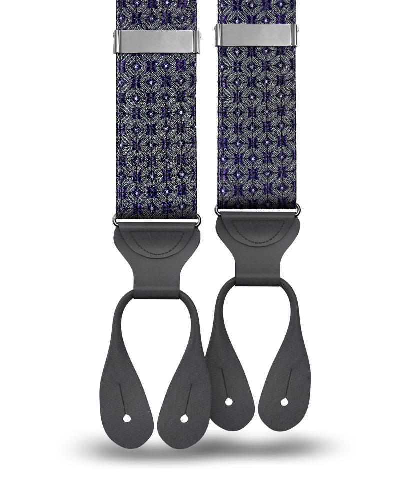 Belvedere Purple Silk Suspenders - KK & Jay Supply Co.