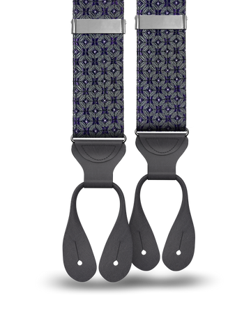 Belvedere Purple Silk Suspenders - KK & Jay Supply Co.