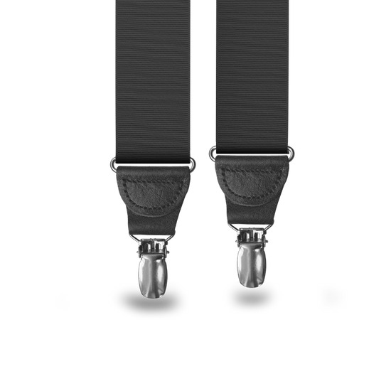 Black Grosgrain Clip-on Suspenders - KK & Jay Supply Co.