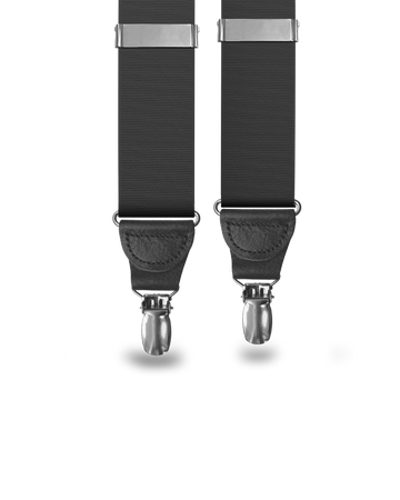 Black Grosgrain Clip-on Suspenders - KK & Jay Supply Co.