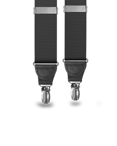 Black Grosgrain Clip-on Suspenders