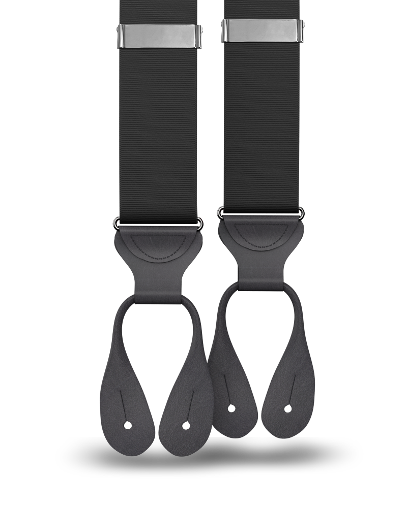 Black Grosgrain Suspenders - KK & Jay Supply Co.